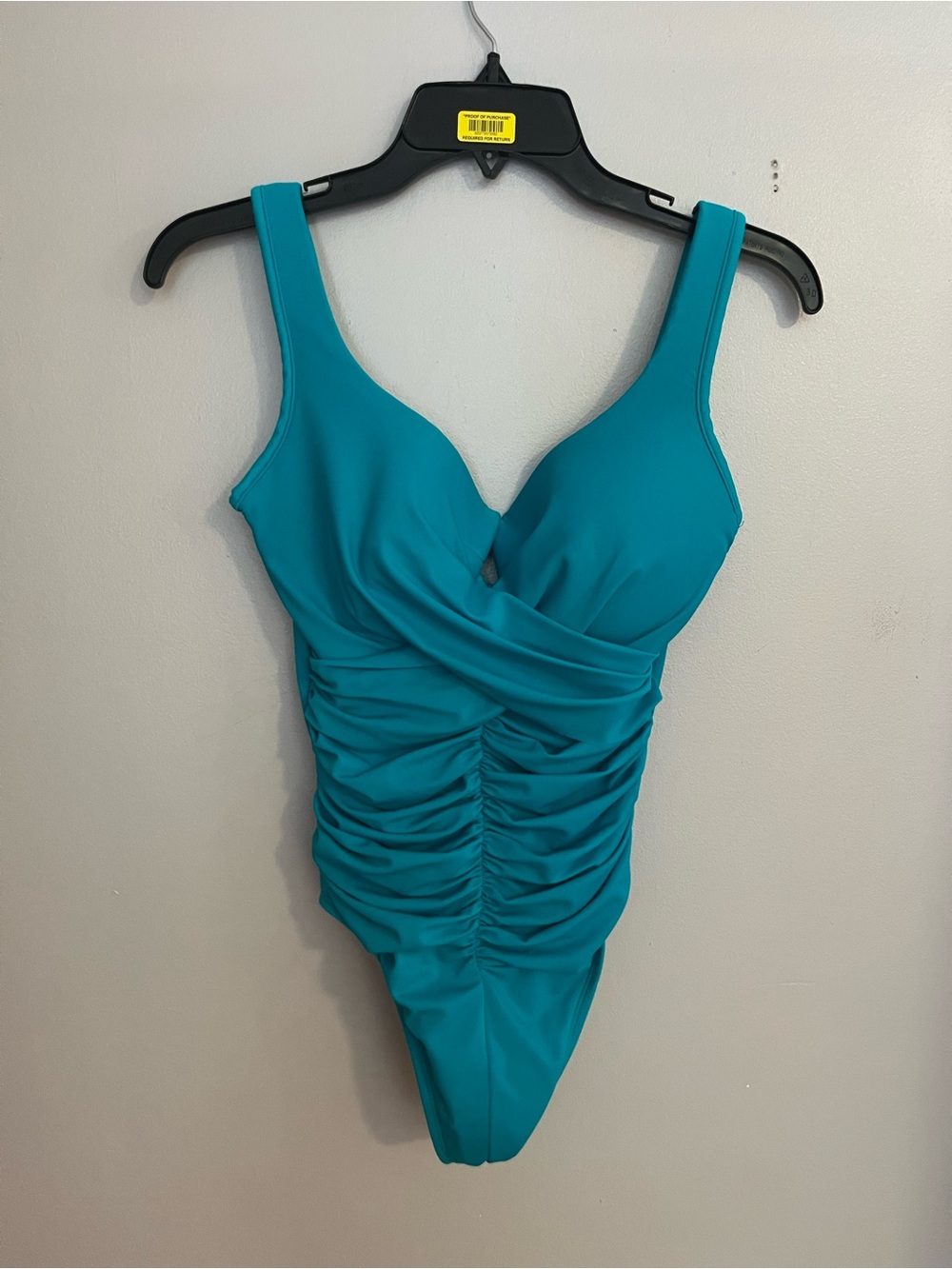 Miraclesuit Teal Ruched‎ One-Piece Swimsuit